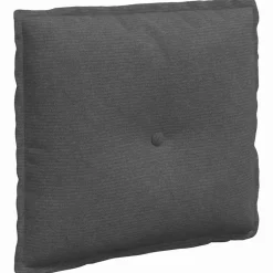 vidaXL Ryggkudde 50 x 45 cm Kordread tyg Mörkgrå
