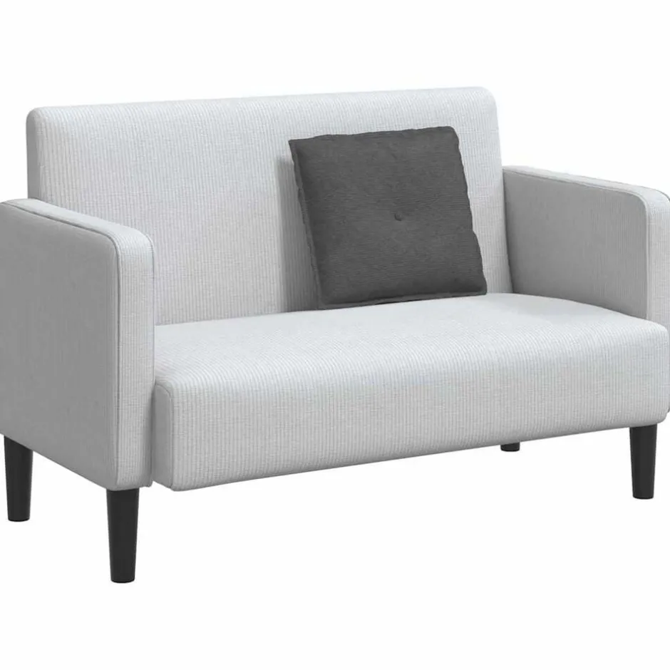 vidaXL Ryggkudde 50 x 45 cm Kordread tyg Mörkgrå