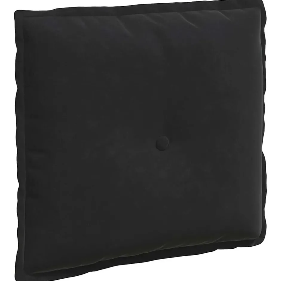 Hot vidaXL Ryggkudde 50 x 45 cm Kordread tyg Svart