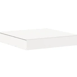 vidaXL Sandlåda med Lock vit 111x111x19,5 cm massiv furu