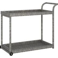 Online vidaXL Serveringsvagn 100x45x83 cm konstrotting Grå