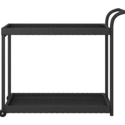vidaXL Serveringsvagn svart 100x45x83 cm konstrotting
