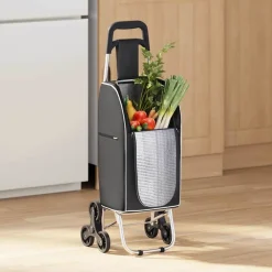 Sale vidaXL Shoppingvagn 39,5 x 33 x 93 cm Oxford tyg Svart