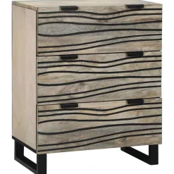 Hot vidaXL Sideboard med låda 60 x 33.5 x 75 cm Massivt Mangoträ Vit