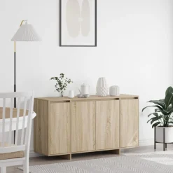 Outlet vidaXL Sideboard Sonoma-ek 135 x 41 x 75 cm Konstruerat trä Sonoma ek
