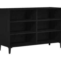 vidaXL Sideboard Svart Ek 103,5 x 35 x 70 cm Konstruerat trä