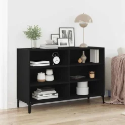 vidaXL Sideboard Svart Ek 103,5 x 35 x 70 cm Konstruerat trä