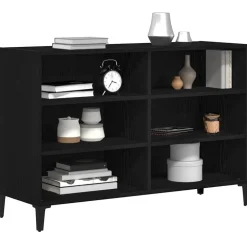 vidaXL Sideboard Svart Ek 103,5 x 35 x 70 cm Konstruerat trä