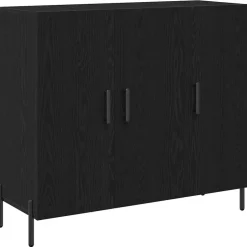 Online vidaXL Sideboard 90 x 34 x 80 cm Konstruerat trä Svart ek