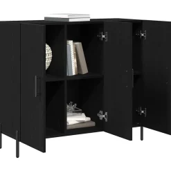Online vidaXL Sideboard 90 x 34 x 80 cm Konstruerat trä Svart ek