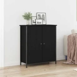 Clearance vidaXL Sideboard 70 x 30 x 80 cm Konstruerat trä Svart ek
