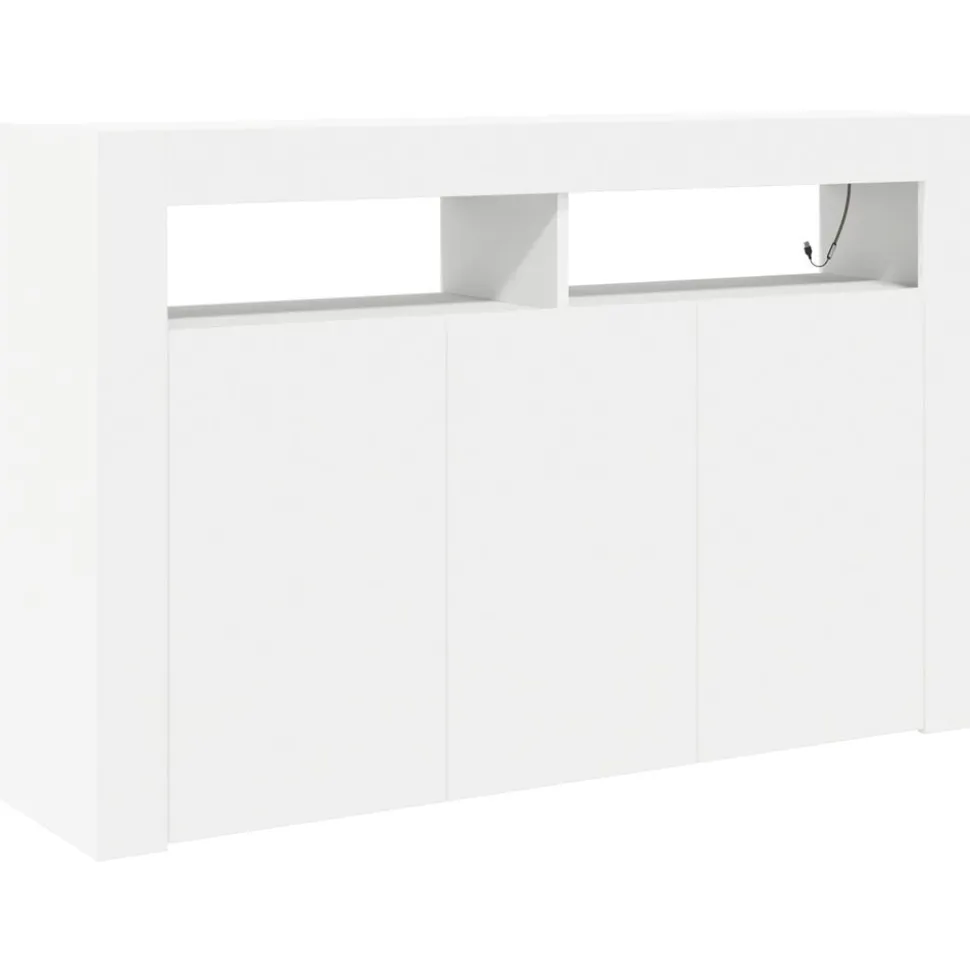 vidaXL Sideboard Vit 116 x 30 x 75 cm Konstruerat trä