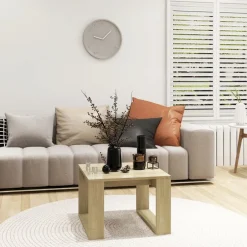 Outlet vidaXL Sidobord sonoma-ek 50x50x35 cm konstruerat trä Sonoma ek