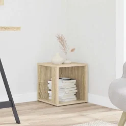 Online vidaXL Sidobord sonoma-ek 33x33x34,5 cm konstruerat trä Sonoma ek