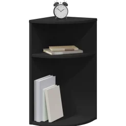 vidaXL Sidobord Svart 29,6 x 29,6 x 60 cm Konstruerat trä