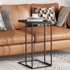 vidaXL Sidobord svart 40x30x59 cm konstruerat trä
