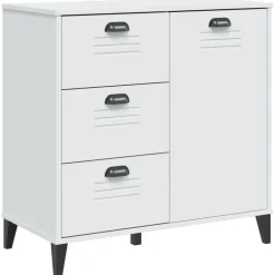 vidaXL Sidobord VIKEN 80x40x80 cm konstruerat trä Vit