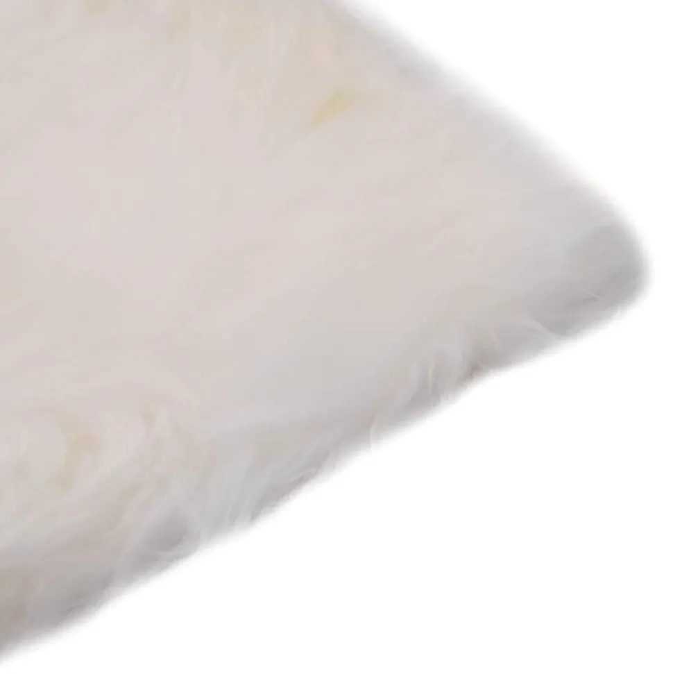 vidaXL Sittdynor 2 st vit 40x40 cm äkta fårskinn