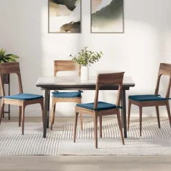 vidaXL Sittkuddar 4 pcs Blå 40 x 40 x 3 cm Sammet