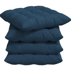 vidaXL Sittkuddar 4 pcs Blå 40 x 40 x 6 cm tyg