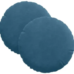 Sale vidaXL Sittkuddar 2 pcs Ø30 x 13 cm Sammet Blå