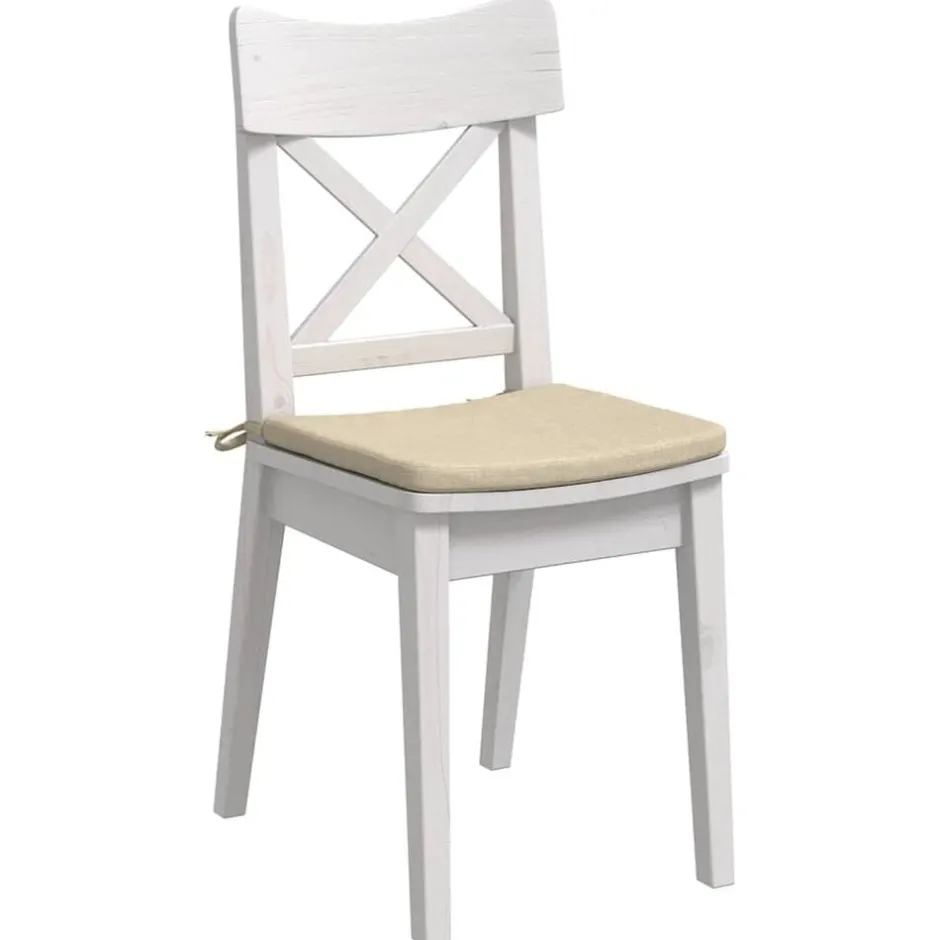 New vidaXL Sittkuddar 4 pcs 40 x 40 x 3 cm tyg Kräm