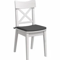 vidaXL Sittkuddar 4 pcs 40 x 40 x 3 cm Kordread tyg Mörkgrå