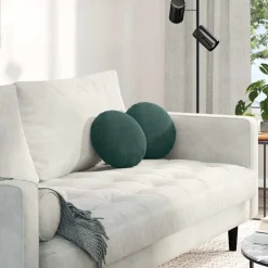 Best vidaXL Sittkuddar 2 pcs Ø30 x 13 cm Sammet Mörkgrön