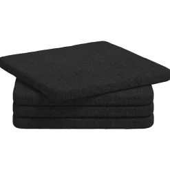 Sale vidaXL Sittkuddar 4 pcs 40 x 40 x 3 cm tyg Svart