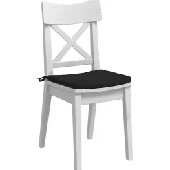 Sale vidaXL Sittkuddar 4 pcs 40 x 40 x 3 cm tyg Svart