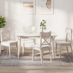 Outlet vidaXL Sittkuddar 4 pcs 40 x 40 x 3 cm tyg Vit
