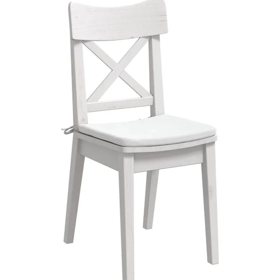 Outlet vidaXL Sittkuddar 4 pcs 40 x 40 x 3 cm tyg Vit