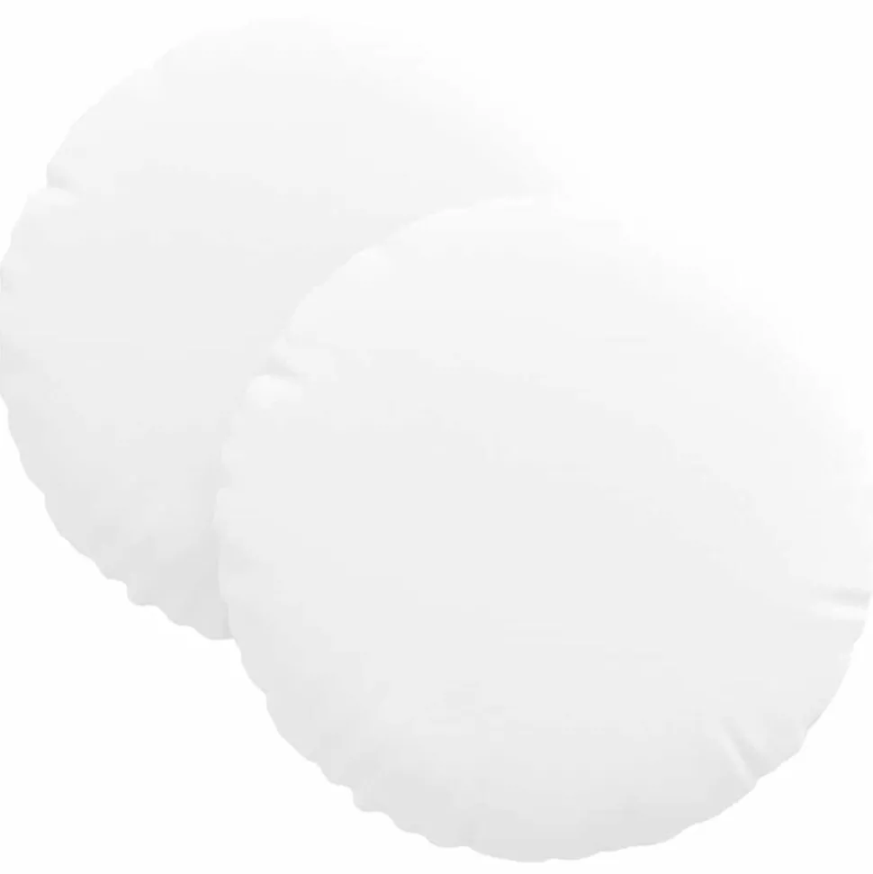 vidaXL Sittkuddar 2 pcs Vit Ø30 x 13 cm tyg