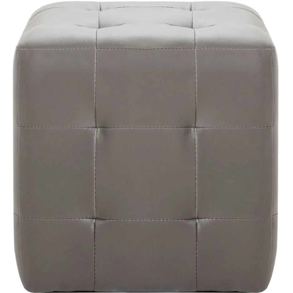 Sale vidaXL Sittpuff 2 st 30x30x30 cm konstläder Grå