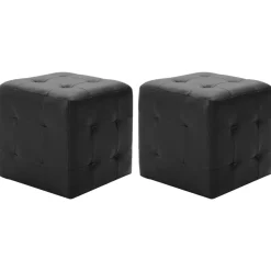Clearance vidaXL Sittpuff 2 st 30x30x30 cm konstläder Svart