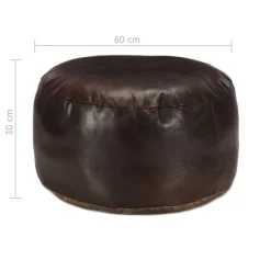 Clearance vidaXL Sittpuff 60x30 cm äkta getskinn Mörkbrun
