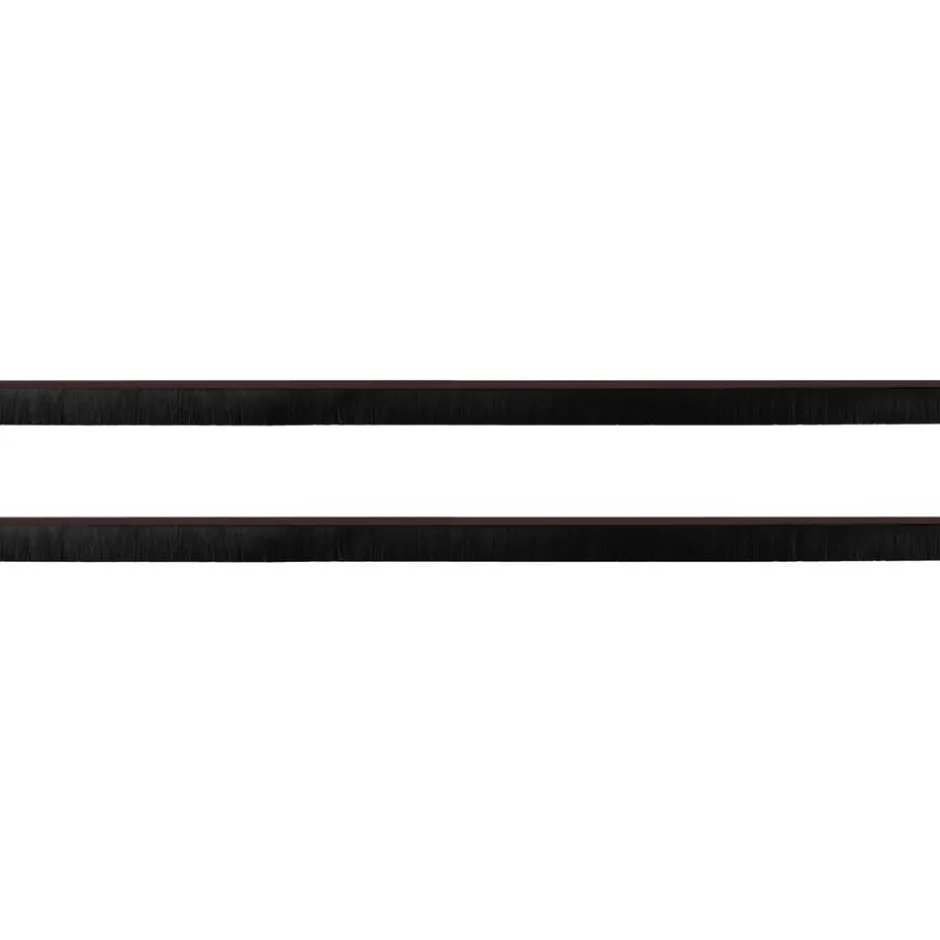 Clearance vidaXL Självhäftande dörrborstlist 2 pcs 100 cm Aluminiumlegering Brun