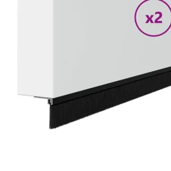 Outlet vidaXL Självhäftande dörrborstlist 2 pcs 100 cm Svart