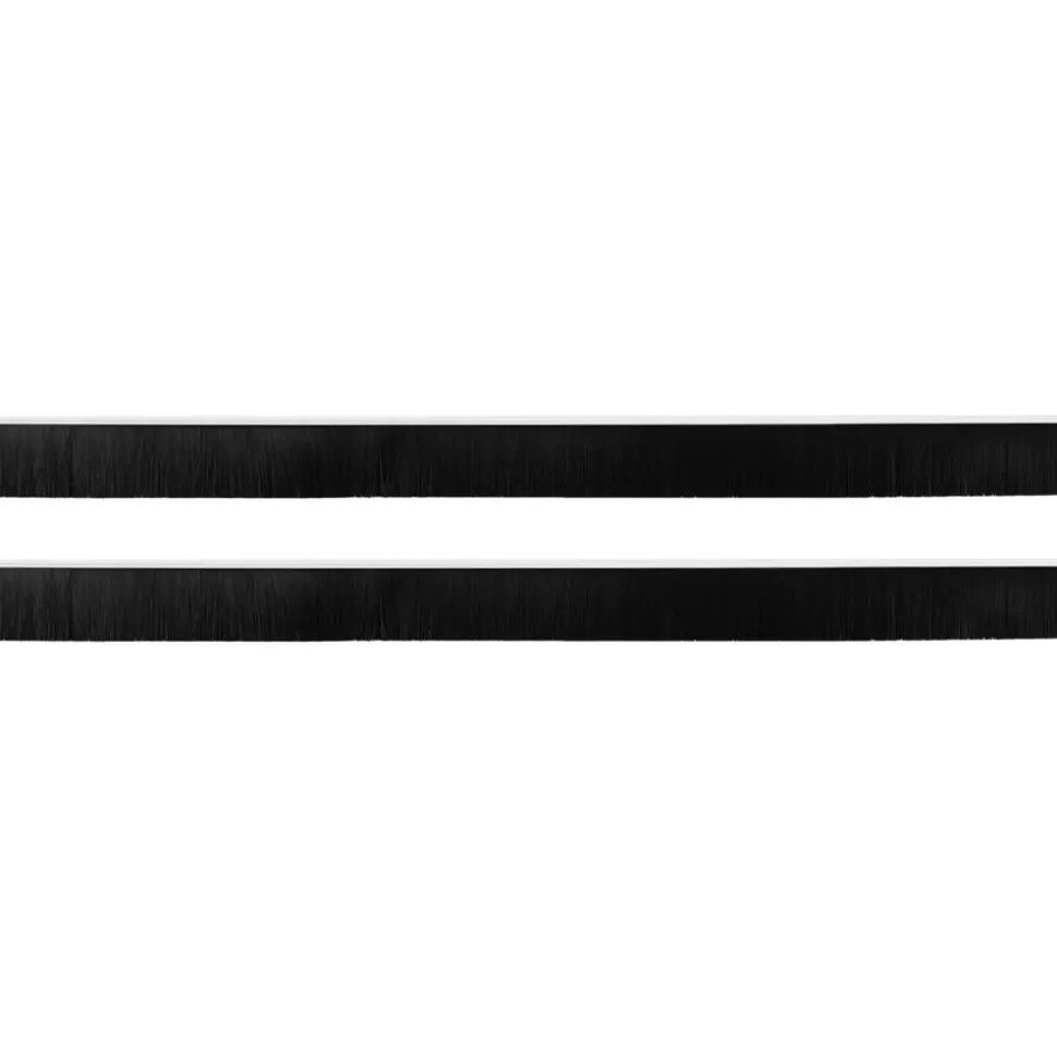 vidaXL Självhäftande dörrborstlist 2 pcs Vit 100 cm Aluminiumlegering