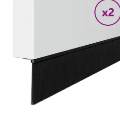 Sale vidaXL Självhäftande dörrborstlist 2 pcs 100 cm Svart