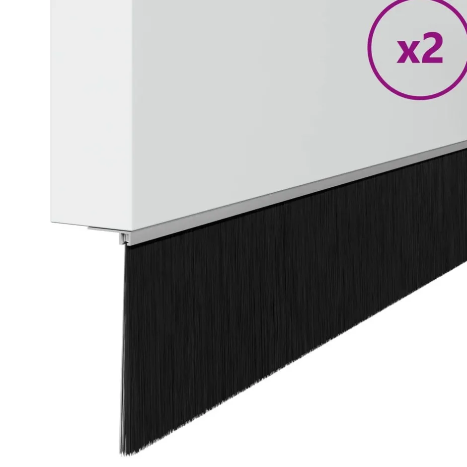 Sale vidaXL Självhäftande dörrborstlist 2 pcs 100 cm Silver