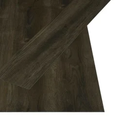 vidaXL Självhäftande golvplanka Natur 32 pcs Mörkbrun 4,46 m² PVC
