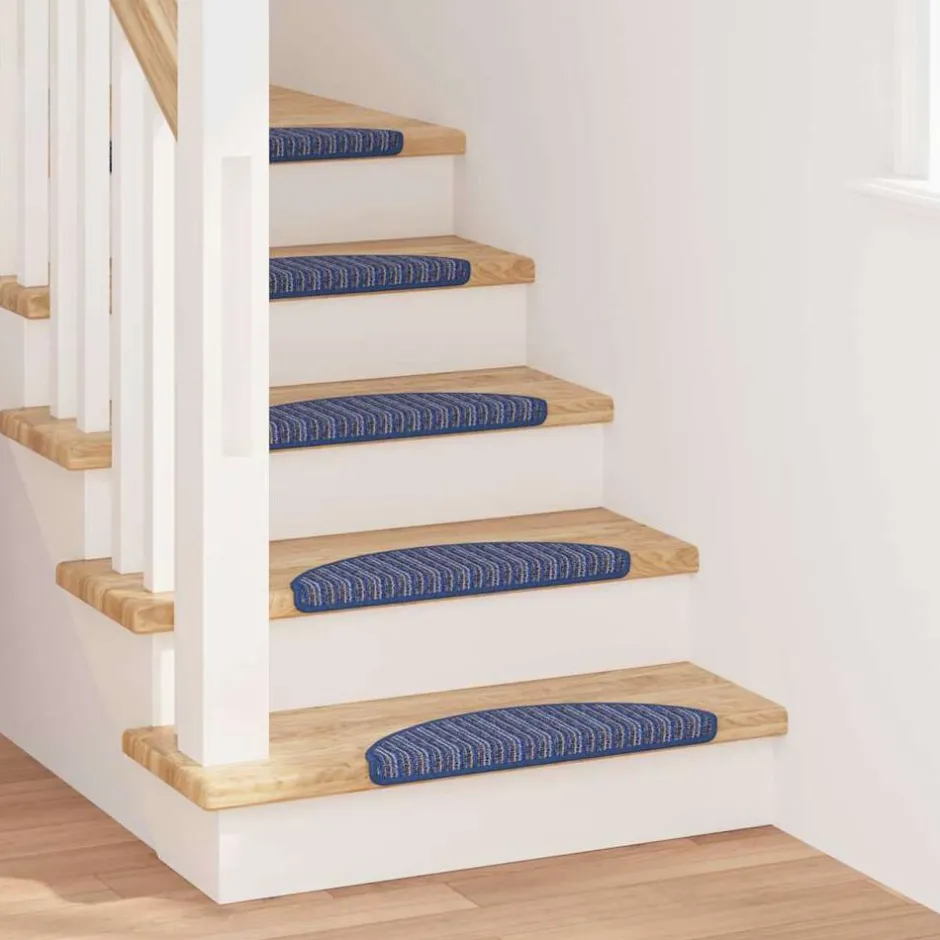 Best vidaXL Självhäftande trappmattor 15 pcs 56 x 17 x 3 cm Blå