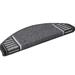 vidaXL Självhäftande trappmattor 15 pcs Antracit 65 x 21 x 4 cm