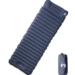 Best vidaXL Självuppblåsande campingmadrass med kudde 1 person Grå