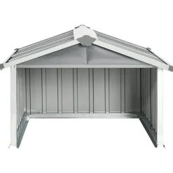 vidaXL Skjul för robotgräsklippare 92x97x63 cm galvaniserat stål grå