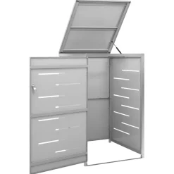 vidaXL Skjul till ett sopkärl 69x77,5x112,5 cm rostfritt stål