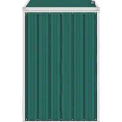 vidaXL Skjul till sopkärl grön 72x81x121 cm stål