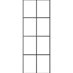 New vidaXL Skjutdörr aluminium med ESG-glas 76x205 cm Svart