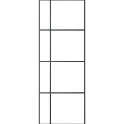 vidaXL Skjutdörr ESG-glas och aluminium 76x205 cm svart